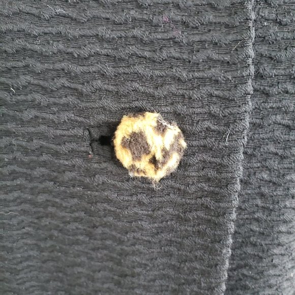 Vintage Union Made 50s/60s Black Silk Lined Wool Coat Faux Leopard collar / cuff - Picture 5 of 13